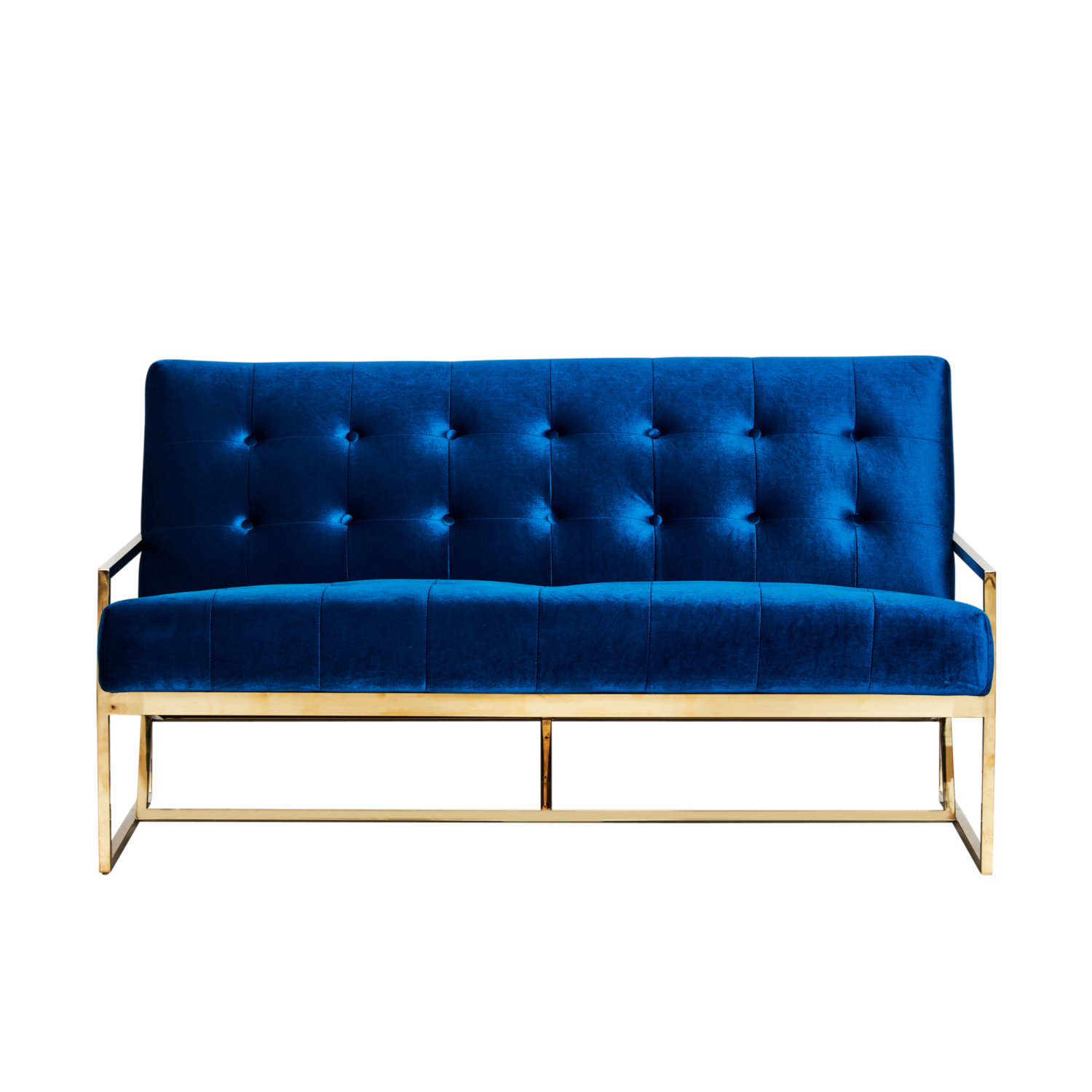 Starlet Two Seater Sofa - Teal / Gold Frame - Event Artillery