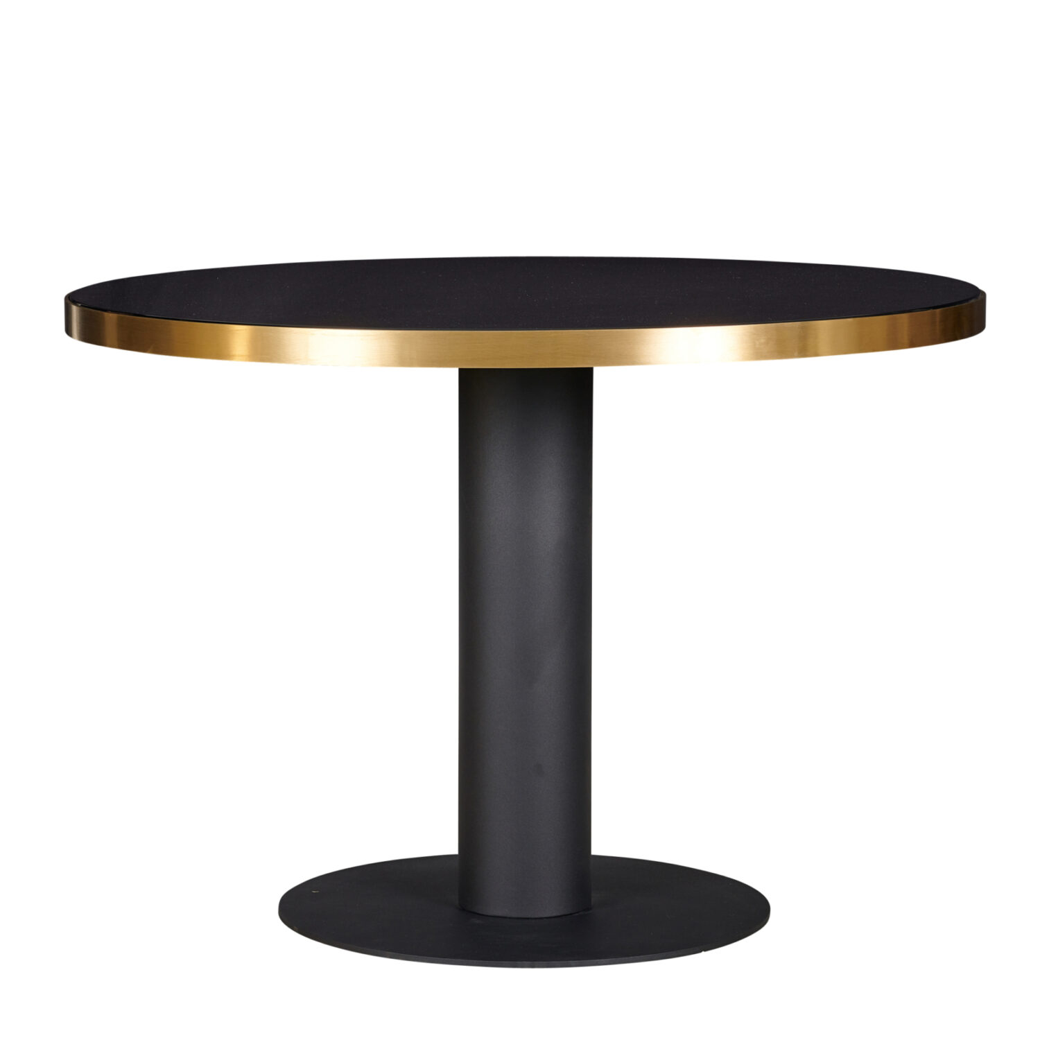 Cafe Table - Black with Brass Trim - Event Artillery